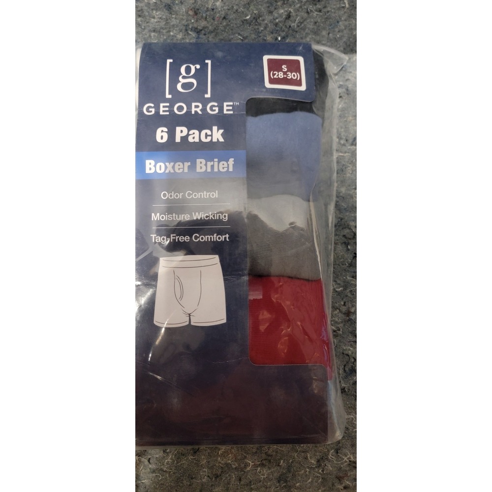 George Men's Regular Leg Boxer Briefs Size Small‎ NWT